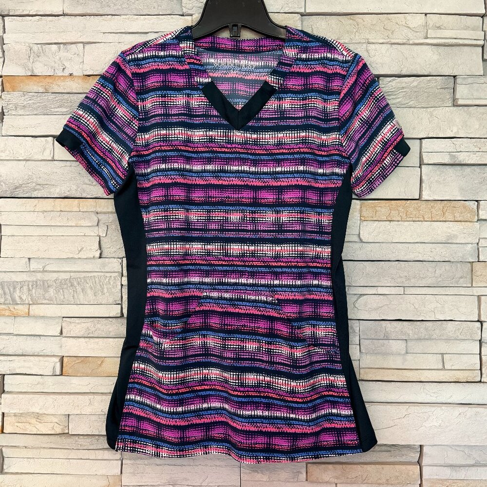 3/$20, Scrubletics Short Sleeves Scrub Top Uniform Size S